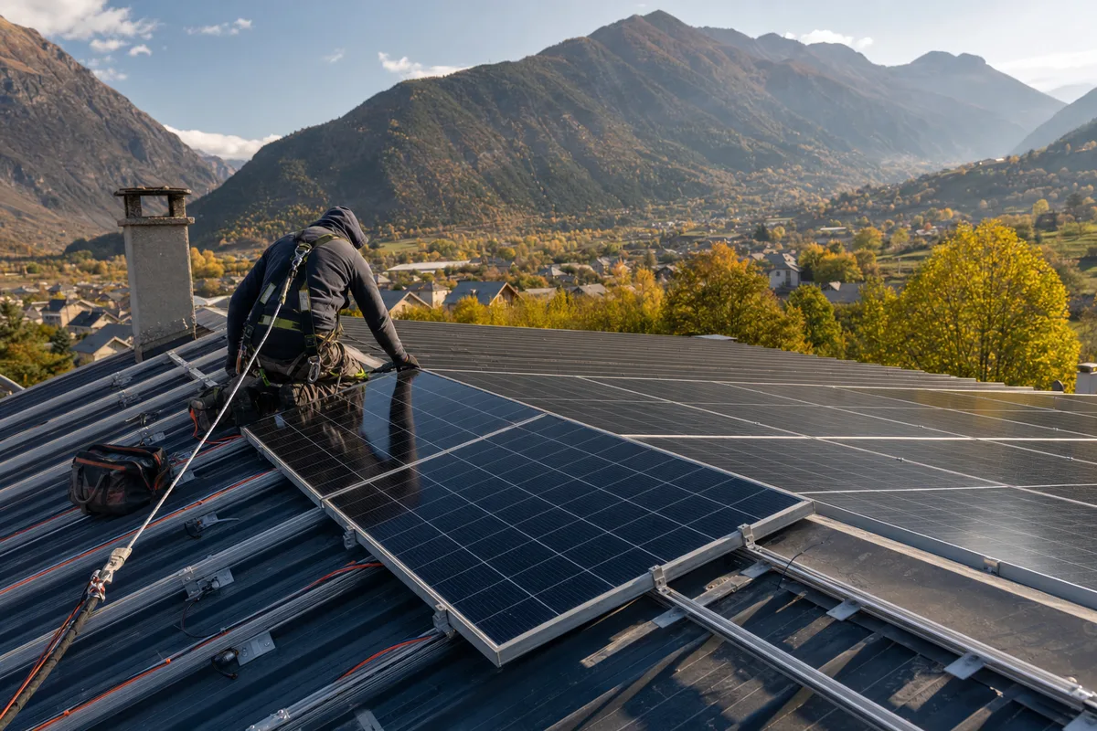 Installation de panneaux photovoltaïques à L'Argentière-la-Bessée